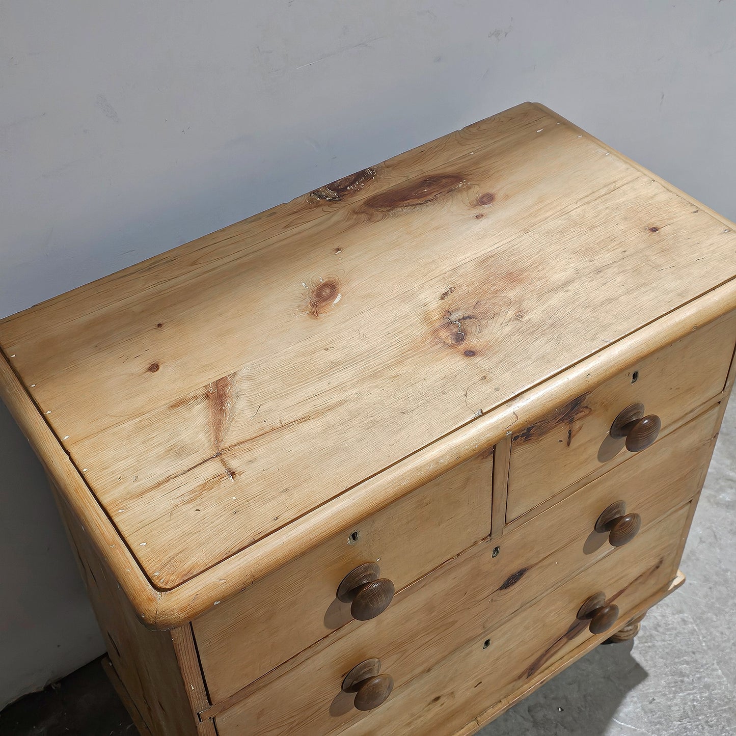 Antique English Pine Petite Dresser or Nightstand- Circa 1890