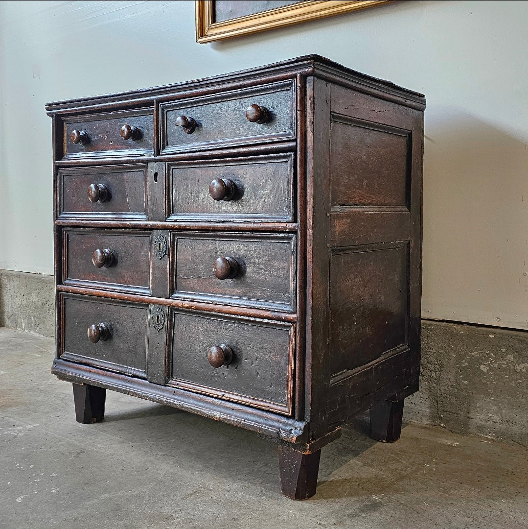 William & Mary Oak Chest of Drawers (Dresser) Late 17th – Early 18th Century