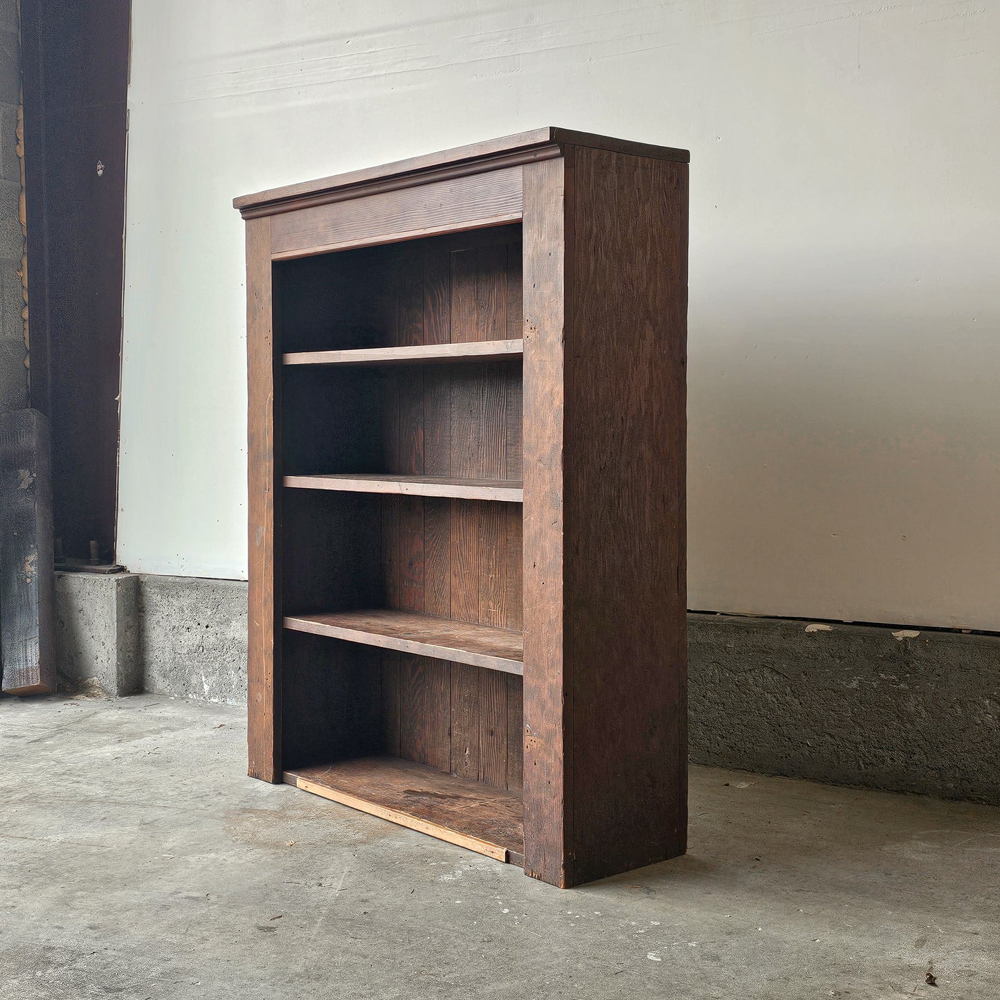 Antique Fir Open Bookcase