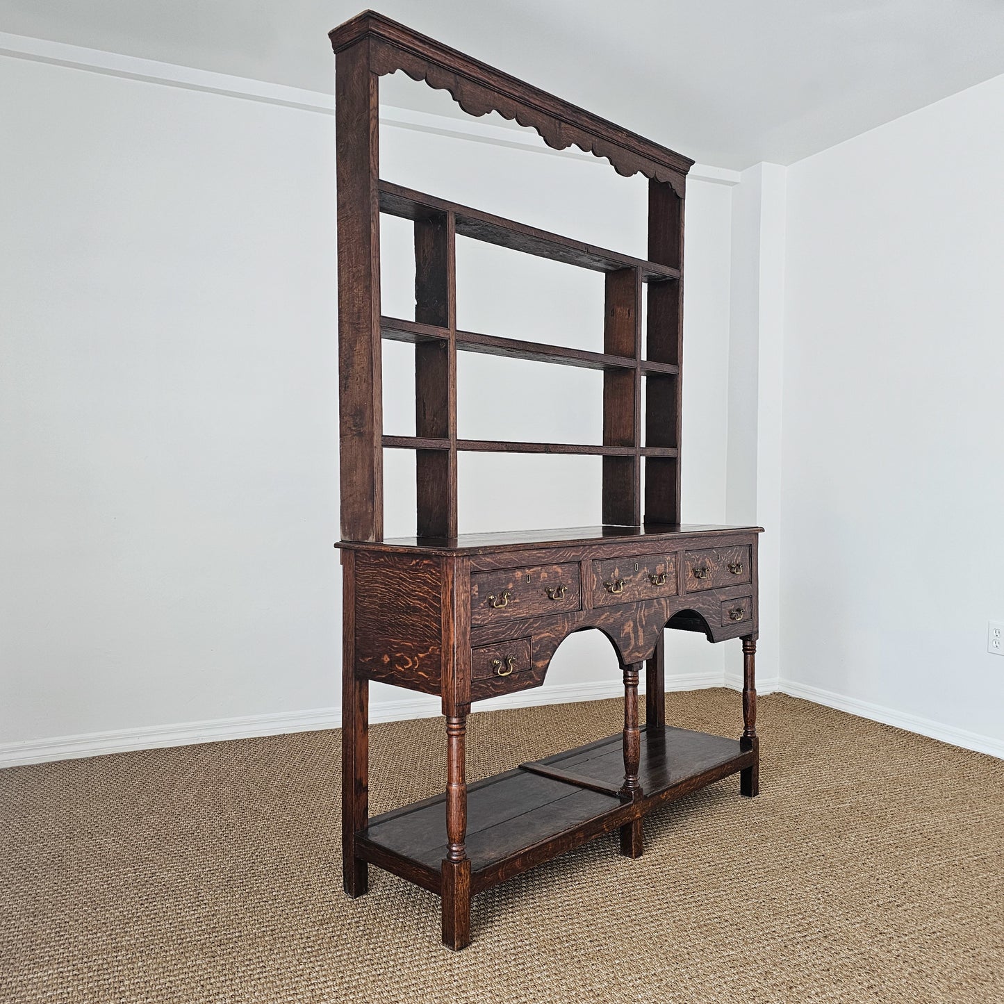 Antique Welsh Oak Plate Rack Dresser | Circa 1830