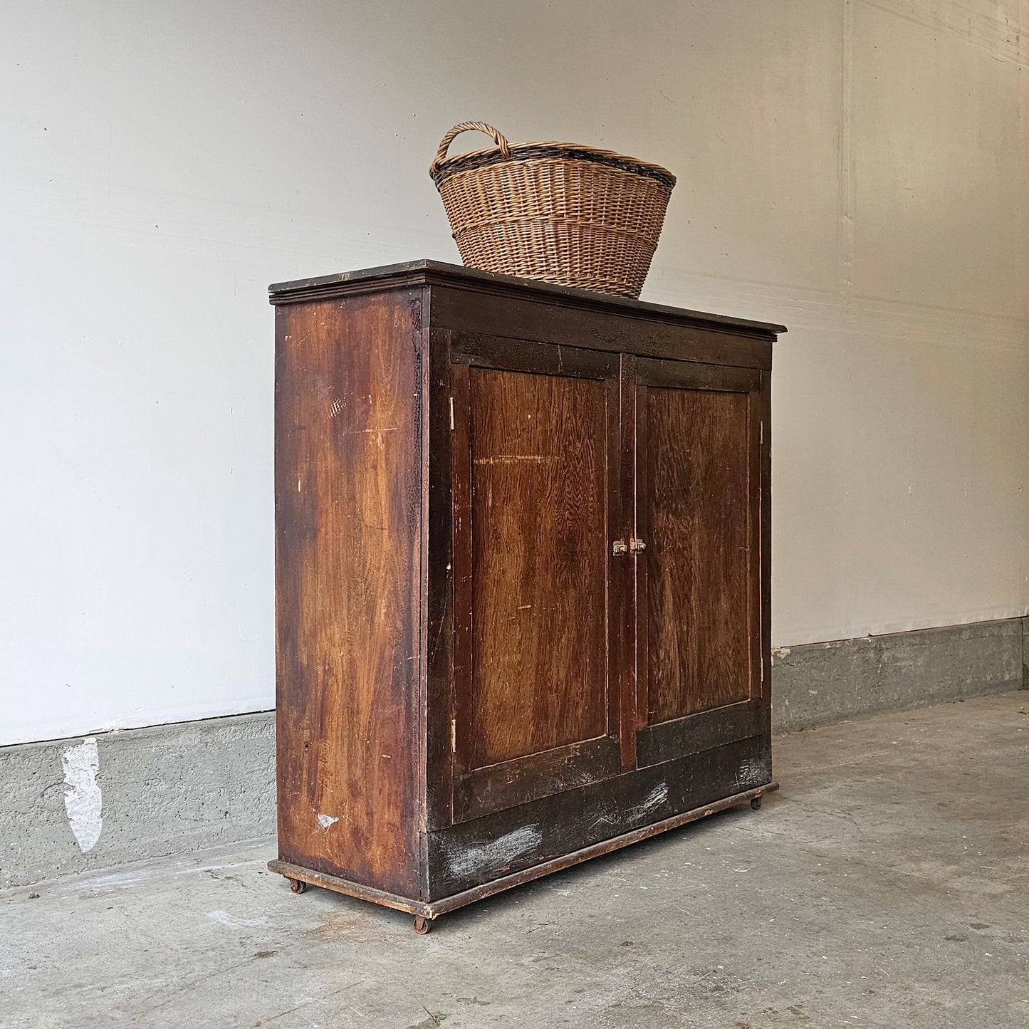 Antique Fir Cabinet on wheels