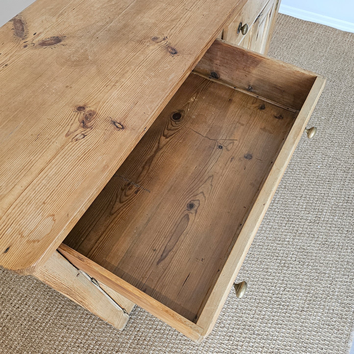 Antique English Pine Sideboard - Circa 1870