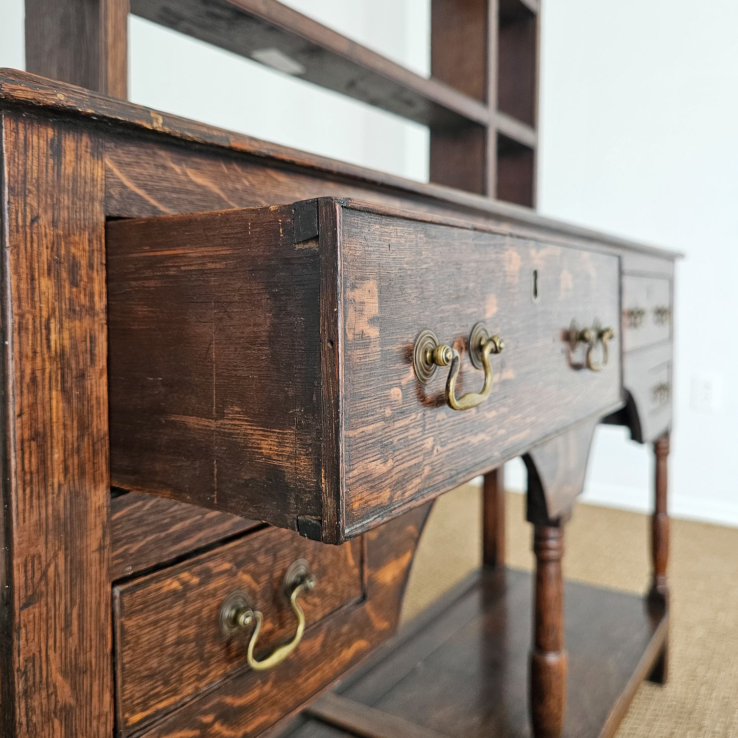 Antique Welsh Oak Plate Rack Dresser | Circa 1830