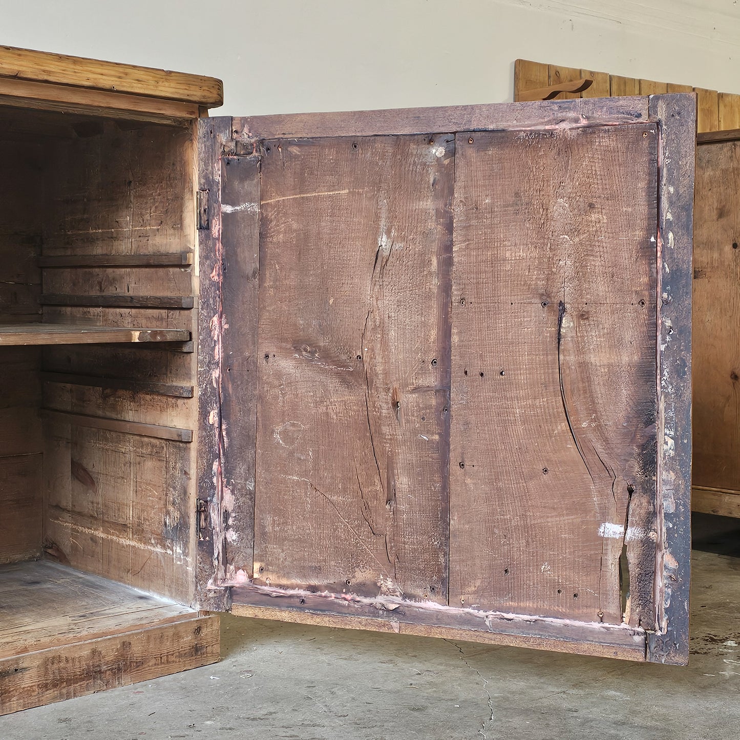 Antique English Pine Sideboard - Circa 1880
