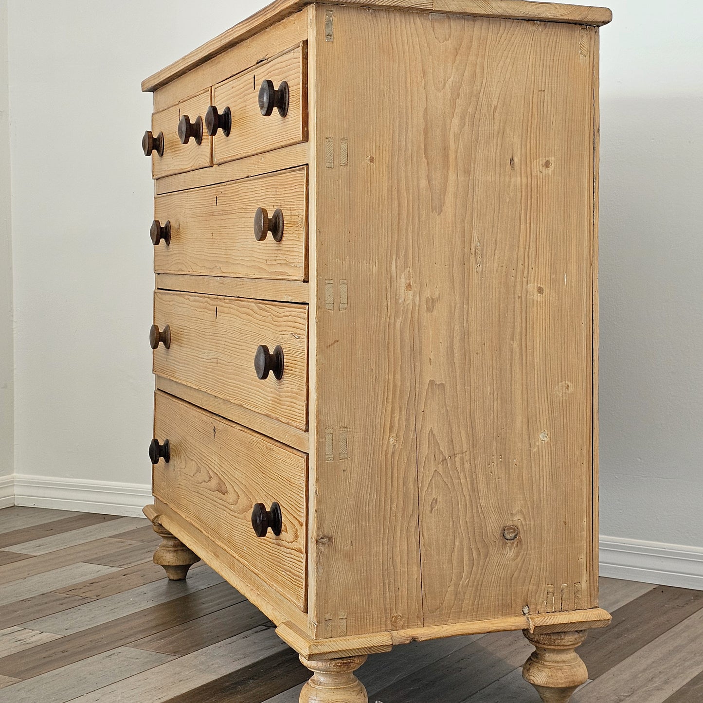 Antique Pine Chest of Drawers / Dresser - Circa 1870