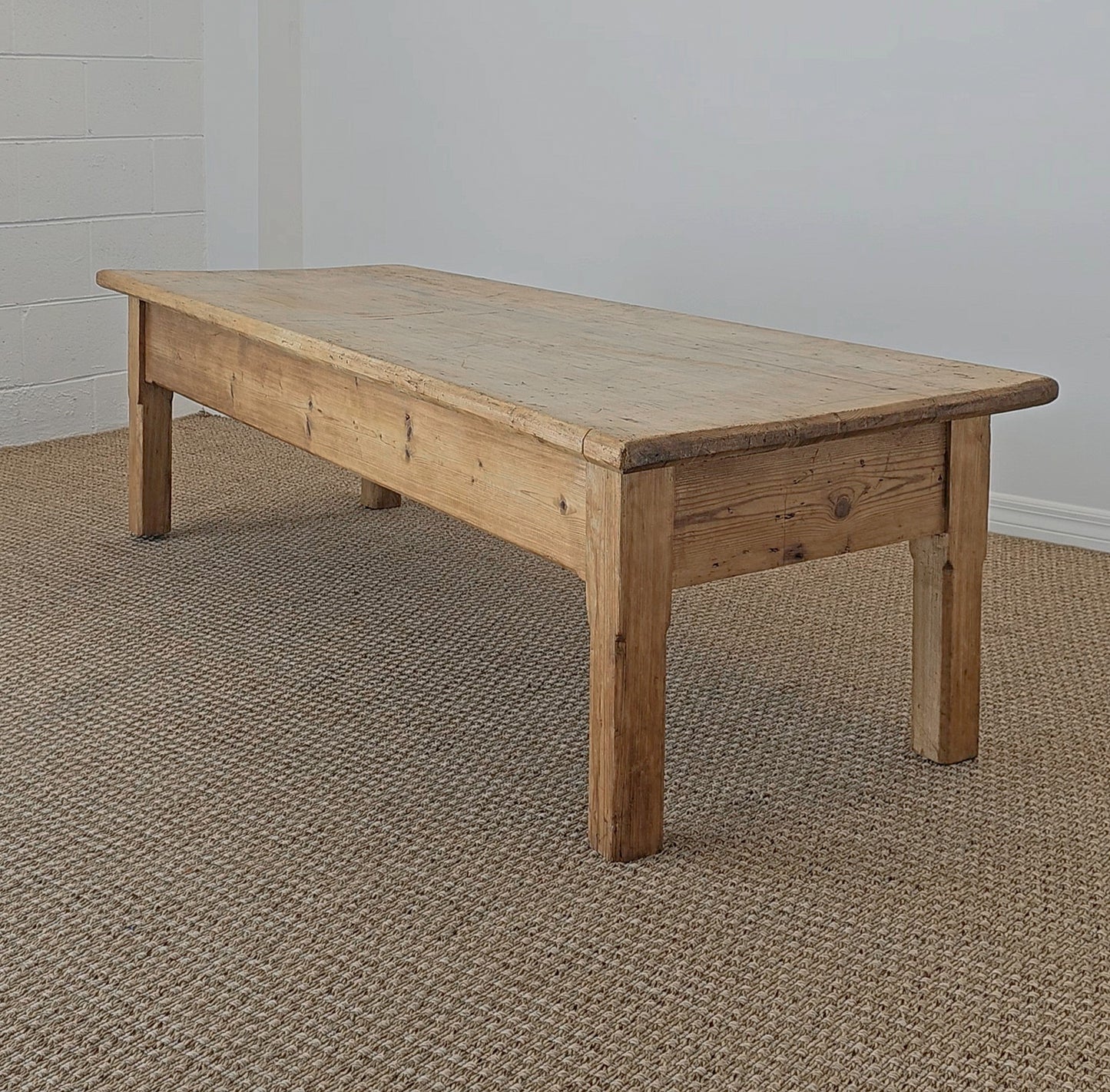 Antique English Pine Coffee Table - Circa 1910