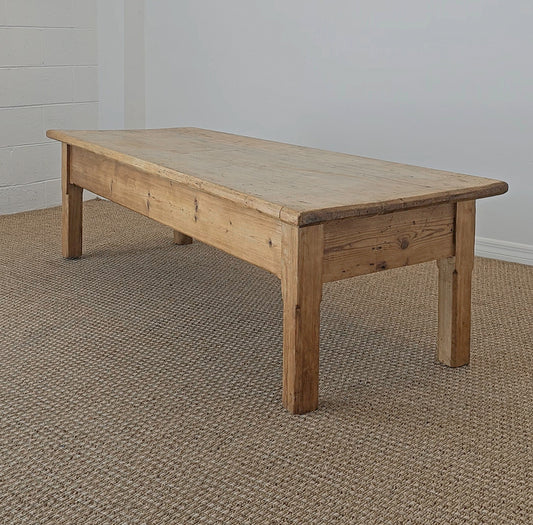Antique English Pine Coffee Table - Circa 1910