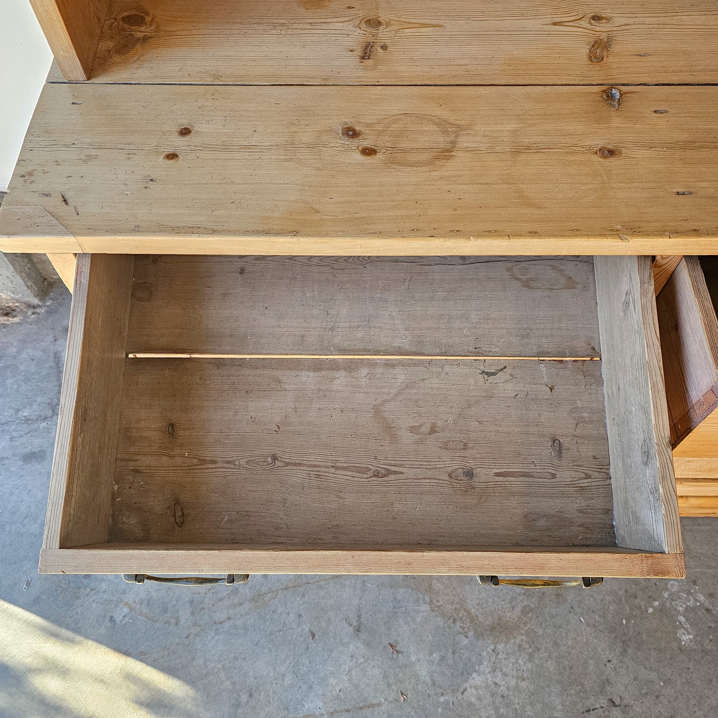 Antique English Pine Kitchen Dresser / Hutch - Circa 1850