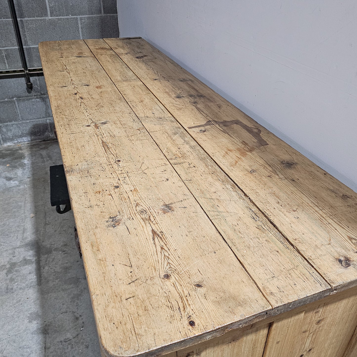 Large Antique English Pine Sideboard - Circa 1880
