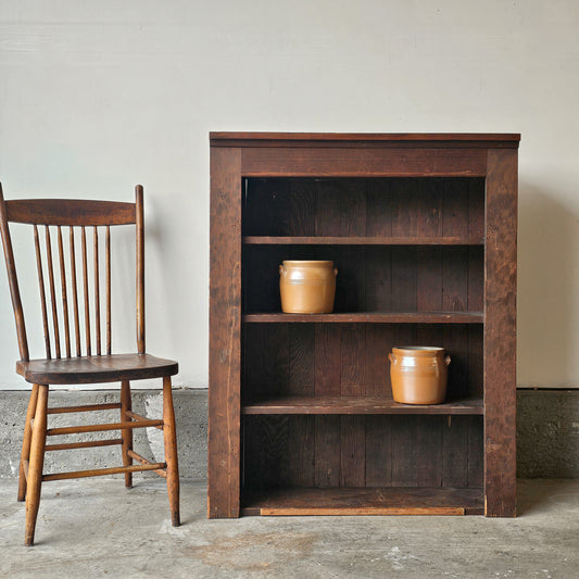 Antique Fir Open Bookcase