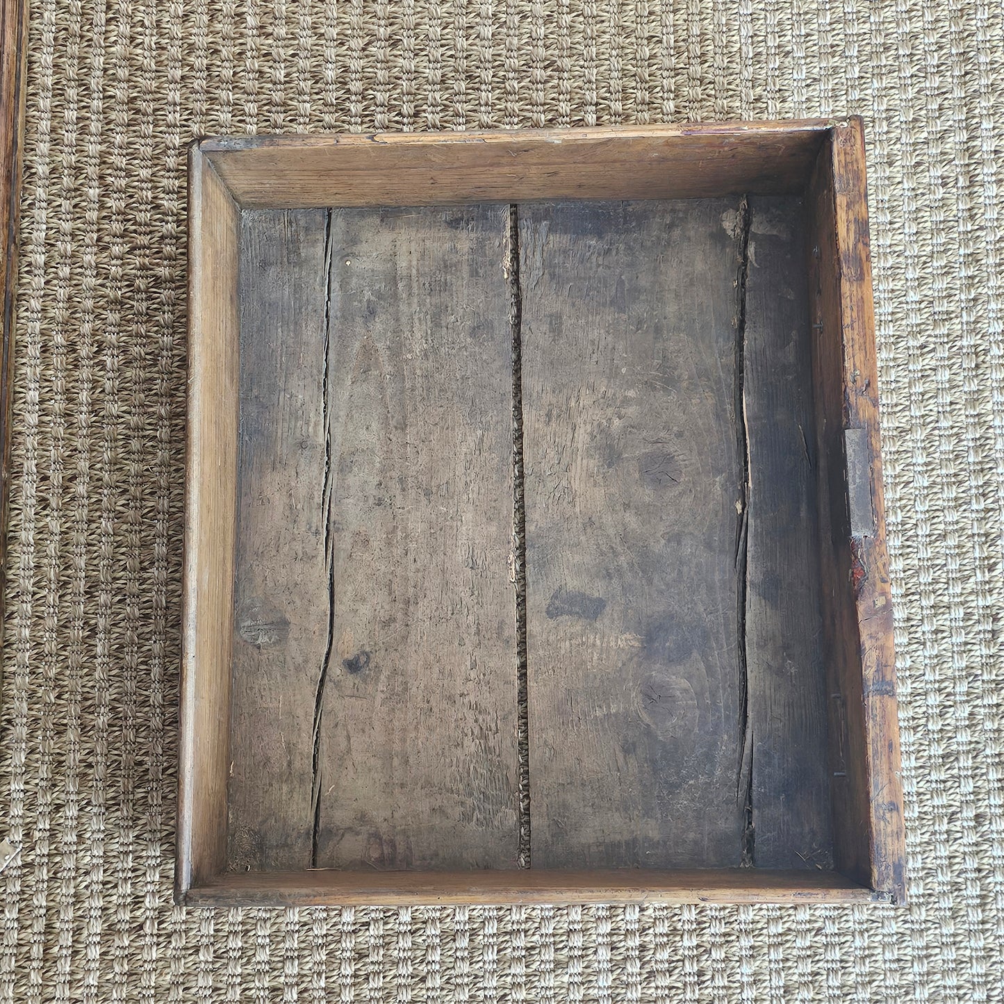 Antique Pine Cupboard & Open Plate Rack