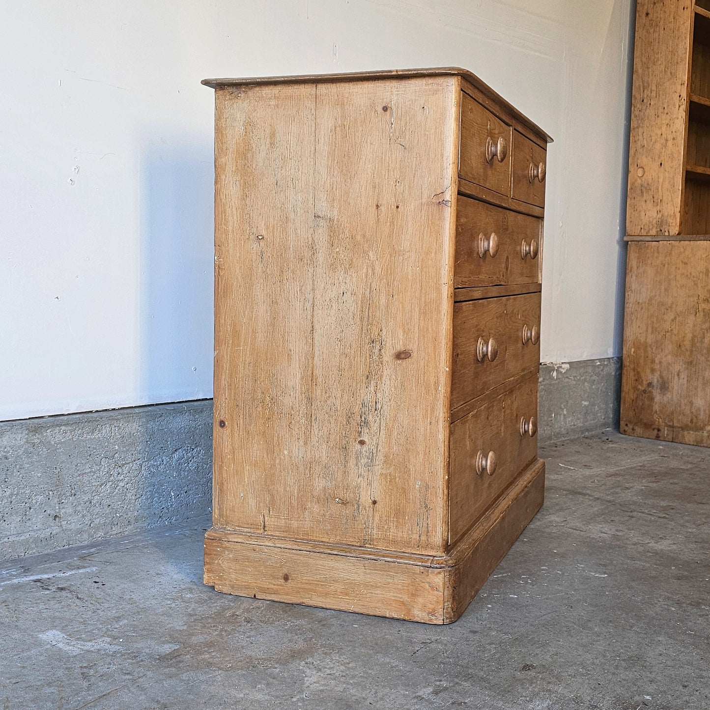 Antique English Pine Chest of Drawers (Dresser) - Circa 1880