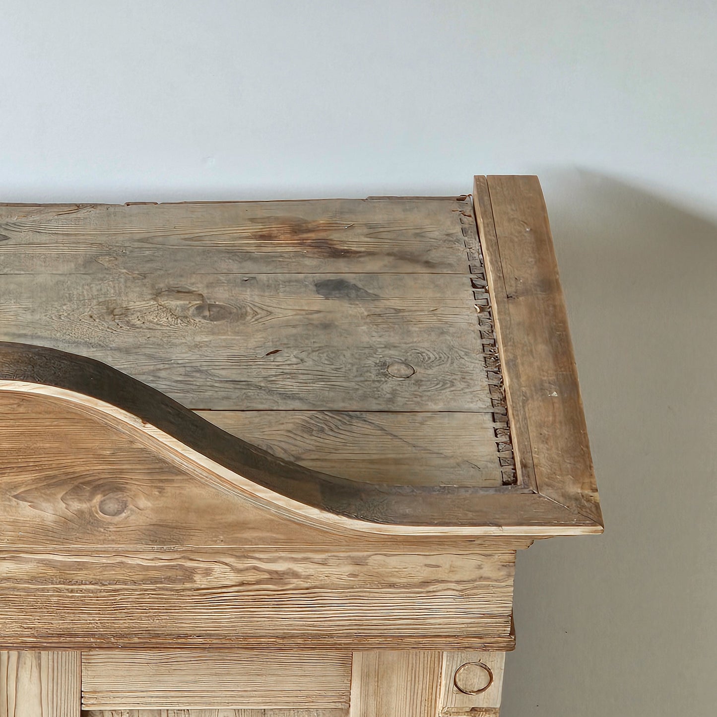 Antique pine arched cabinet wardrobe