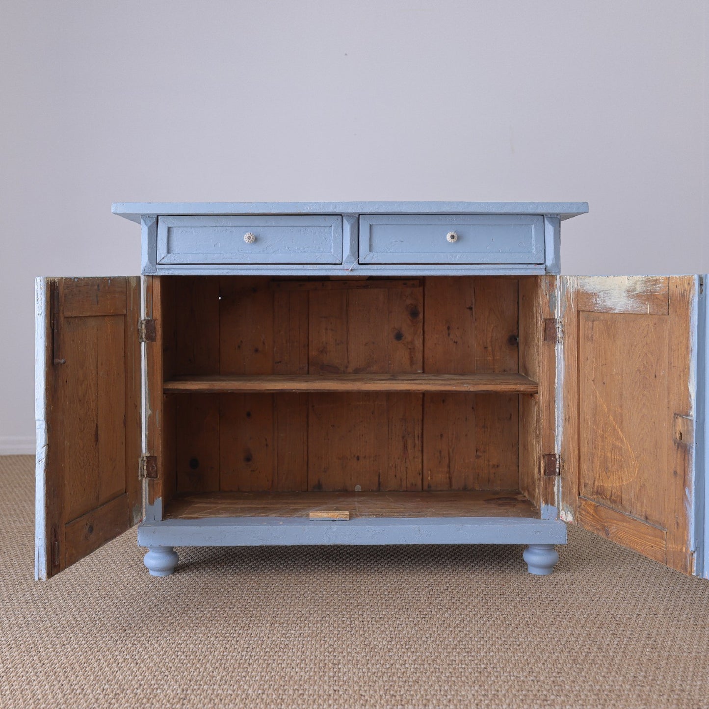 Antique Painted Pine Cupboard