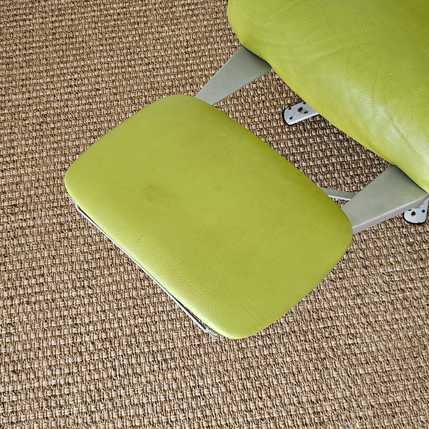 2007 Percival Lafer Reclining Lounge Chair – Lime Green Leather | Made in Brazil