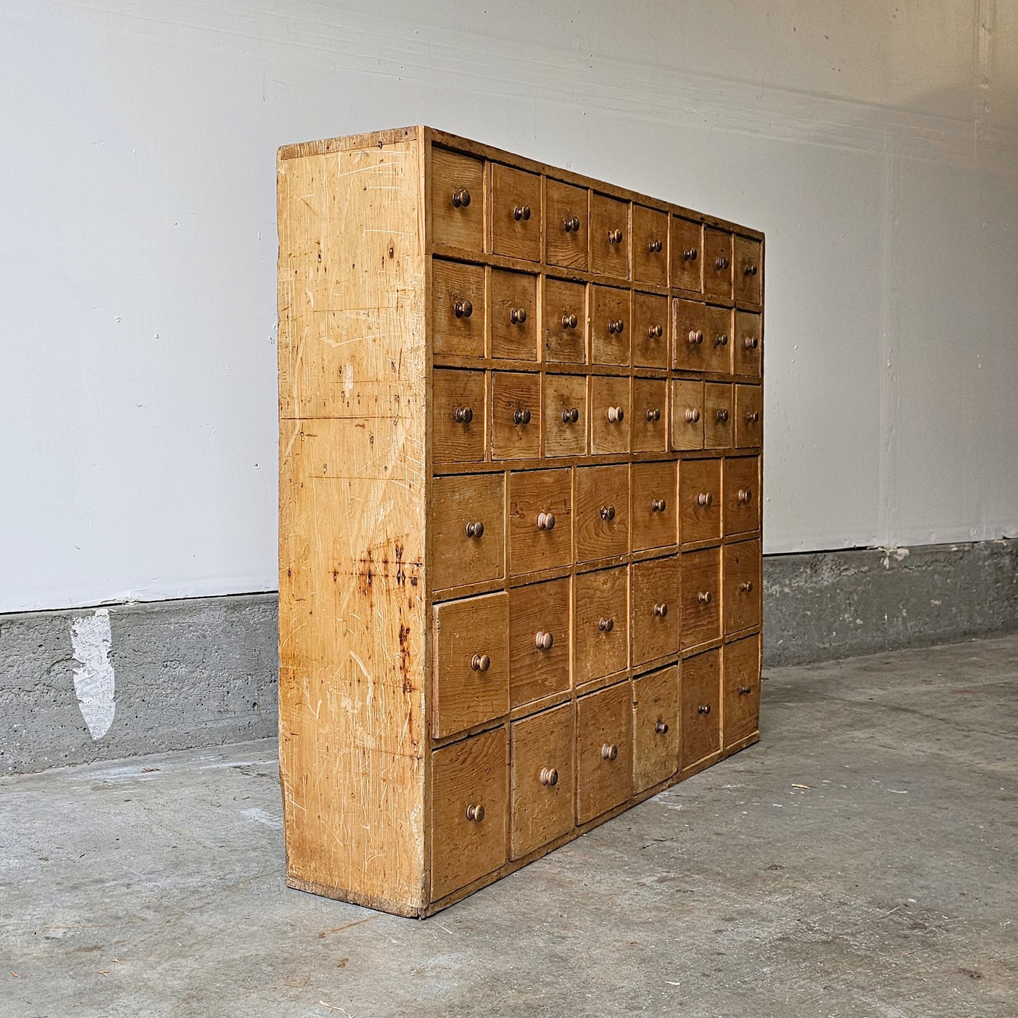 Antique English Pine Apothecary Cabinet - 1870