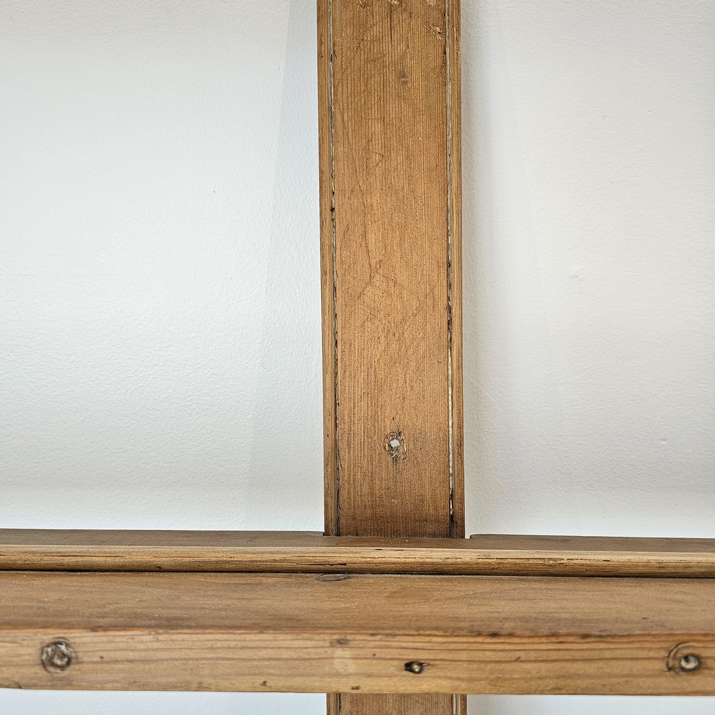 Antique English Pine Wall Plate Rack - Circa 1870