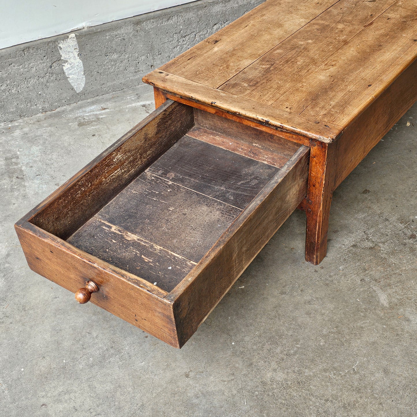 Antique French Chestnut Coffee Table - Circa 1890