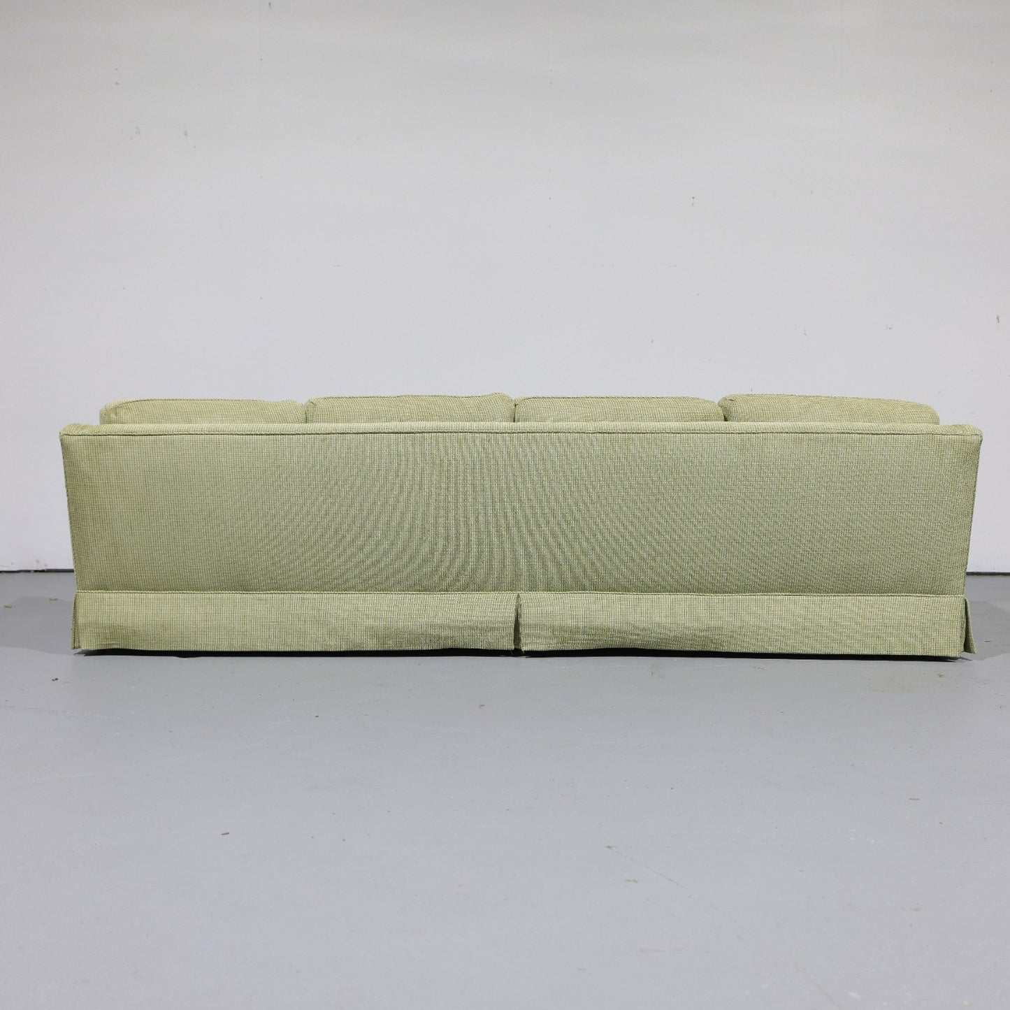 Vintage Oversized Mid-Century Green Upholstered Sofa | Circa 1970s