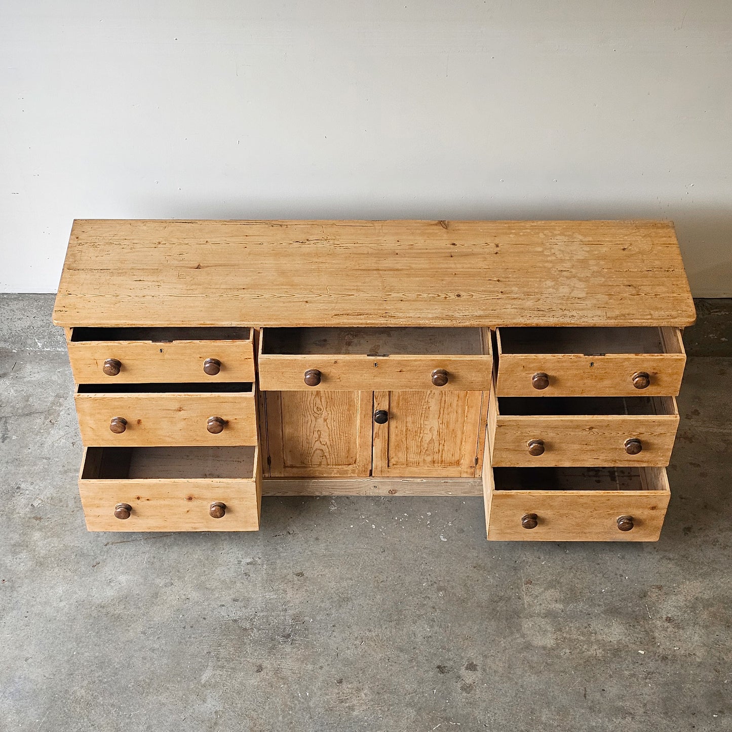 Antique English Pine Kitchen Dresser Base (Sideboard) - Circa 1870