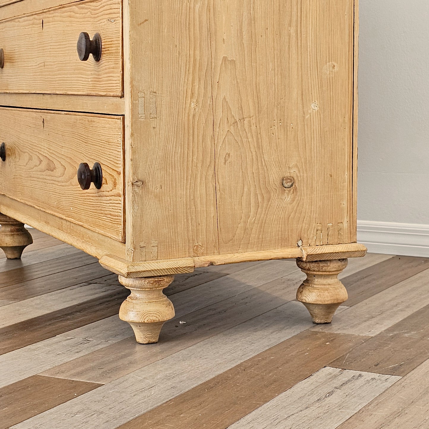 Antique Pine Chest of Drawers / Dresser - Circa 1870