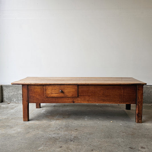 Antique French Chestnut Coffee Table - Circa 1890