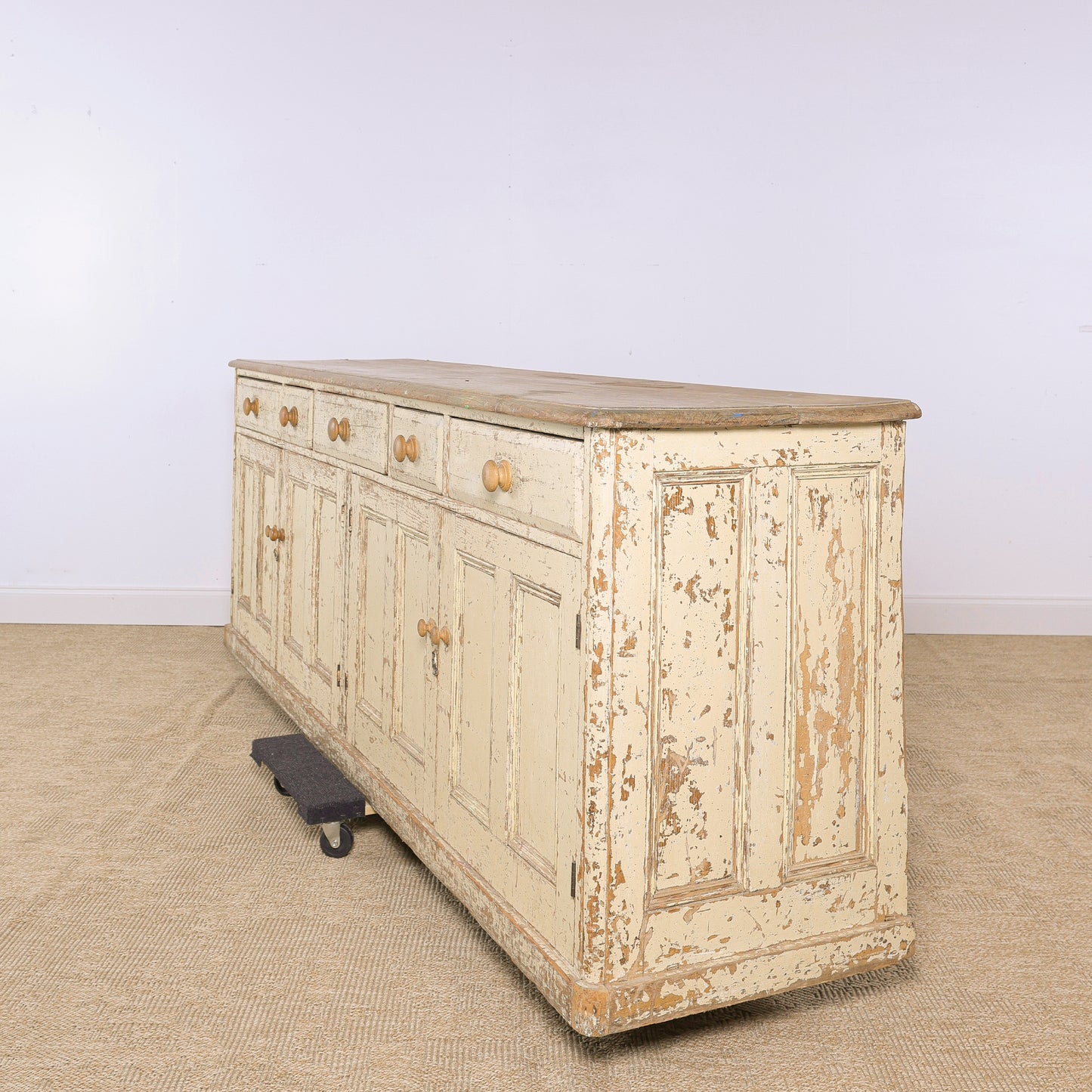 Antique English Painted Pine Sideboard | Circa 1870