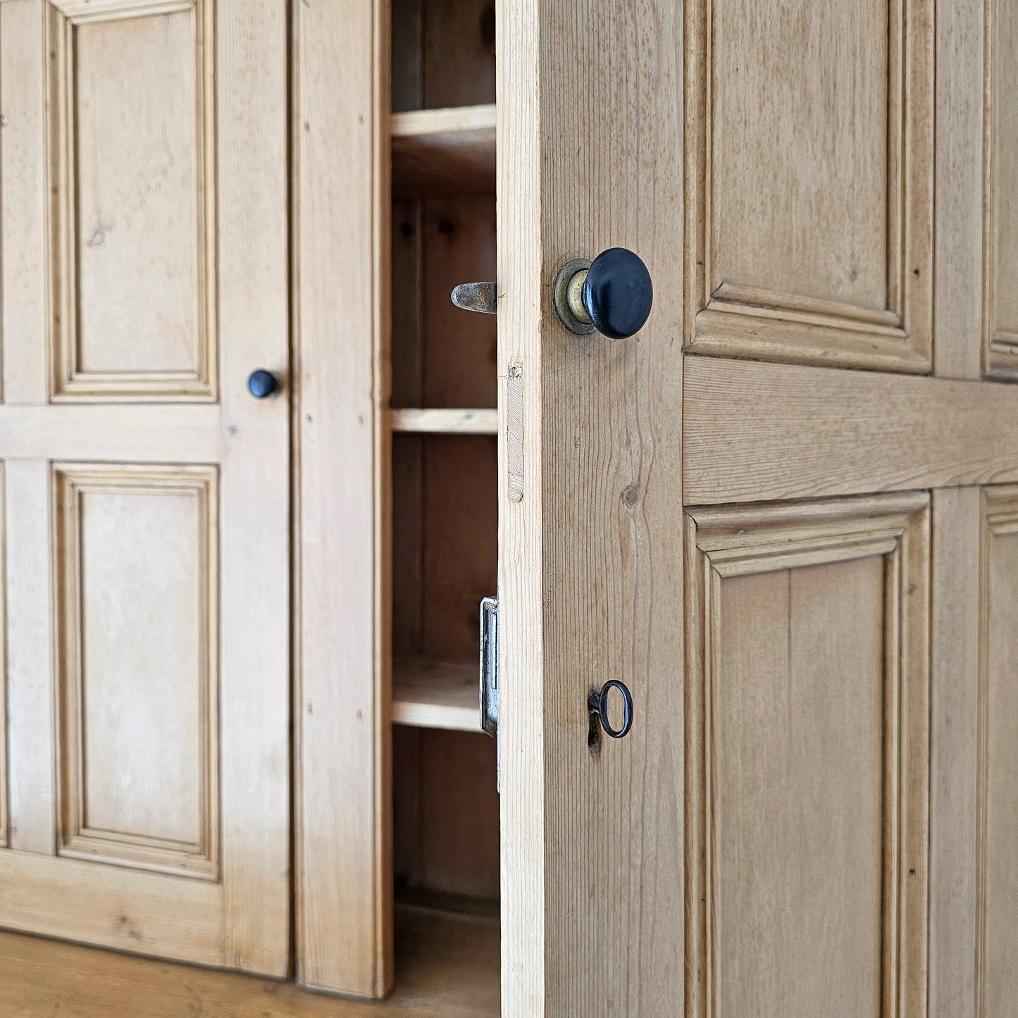 Antique English Pine Housekeeper's Cupboard - Circa 1880