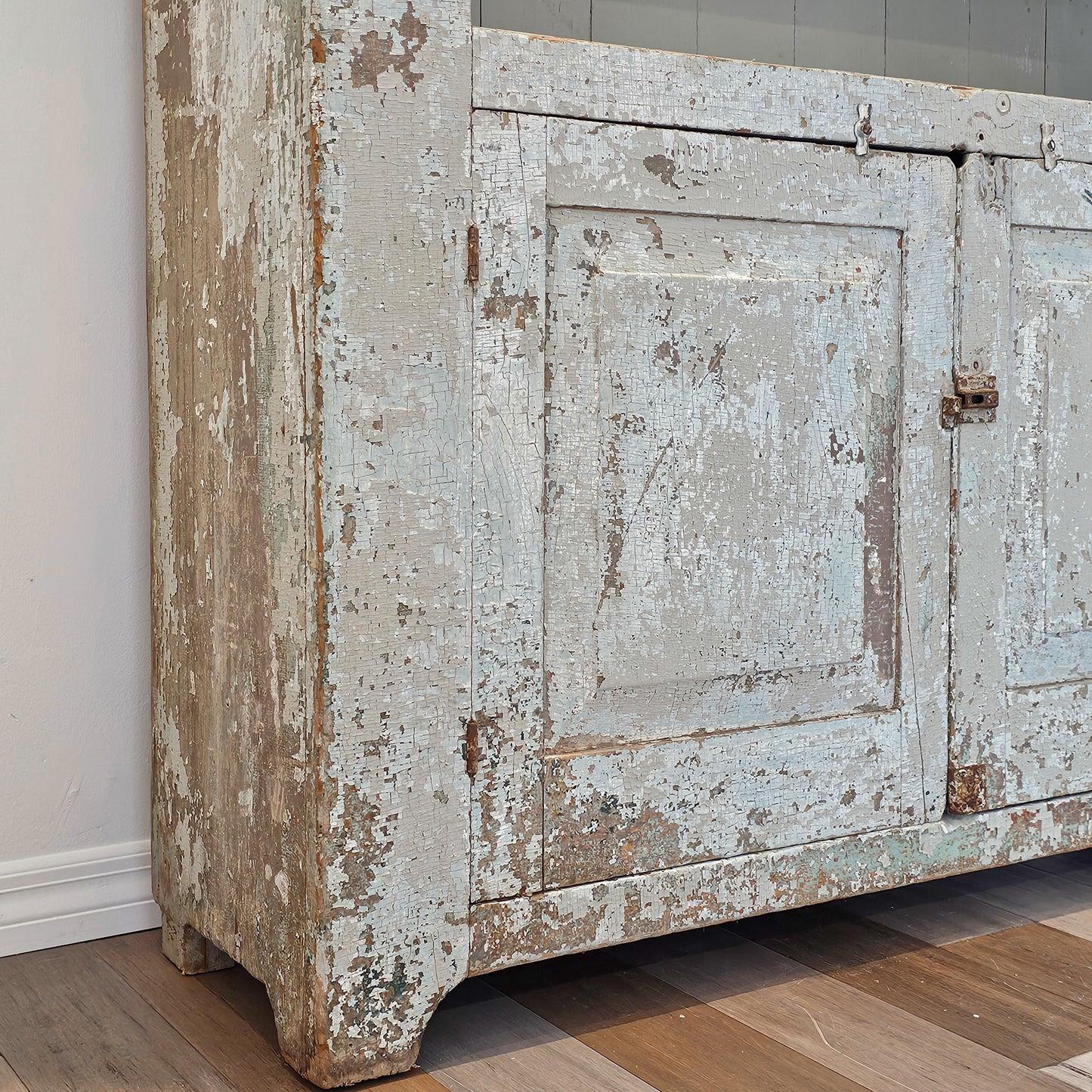 Primitive Painted Wood Farm Cupboard - Circa 1880–1900