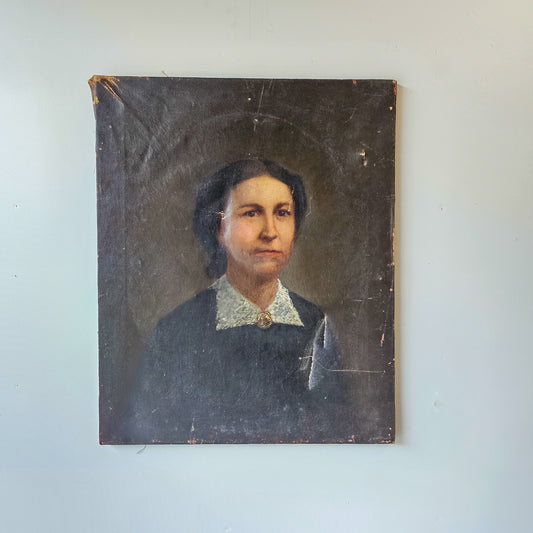Victorian woman portrait oil painting