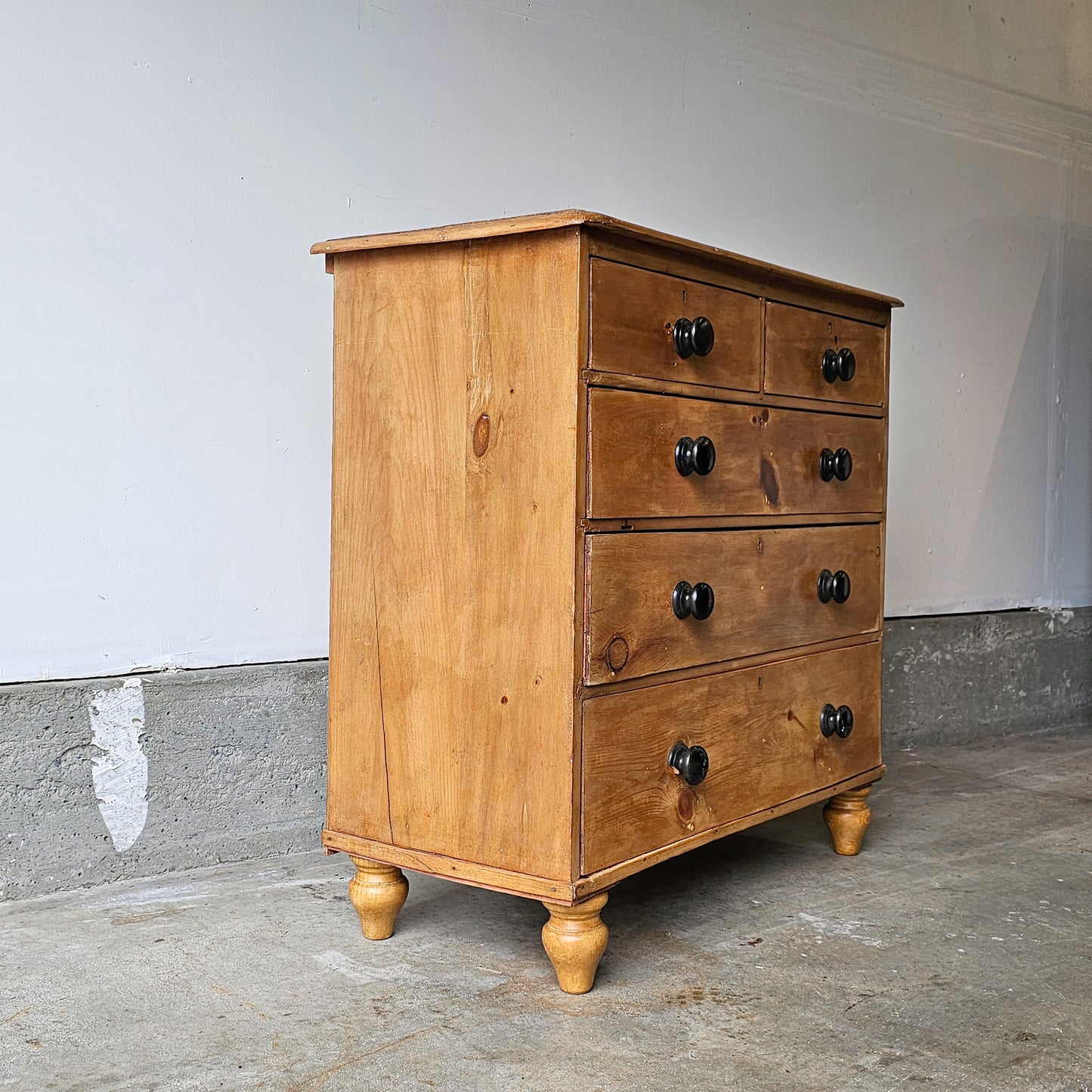 Antique English Pine Honey Tone Dresser - 1870