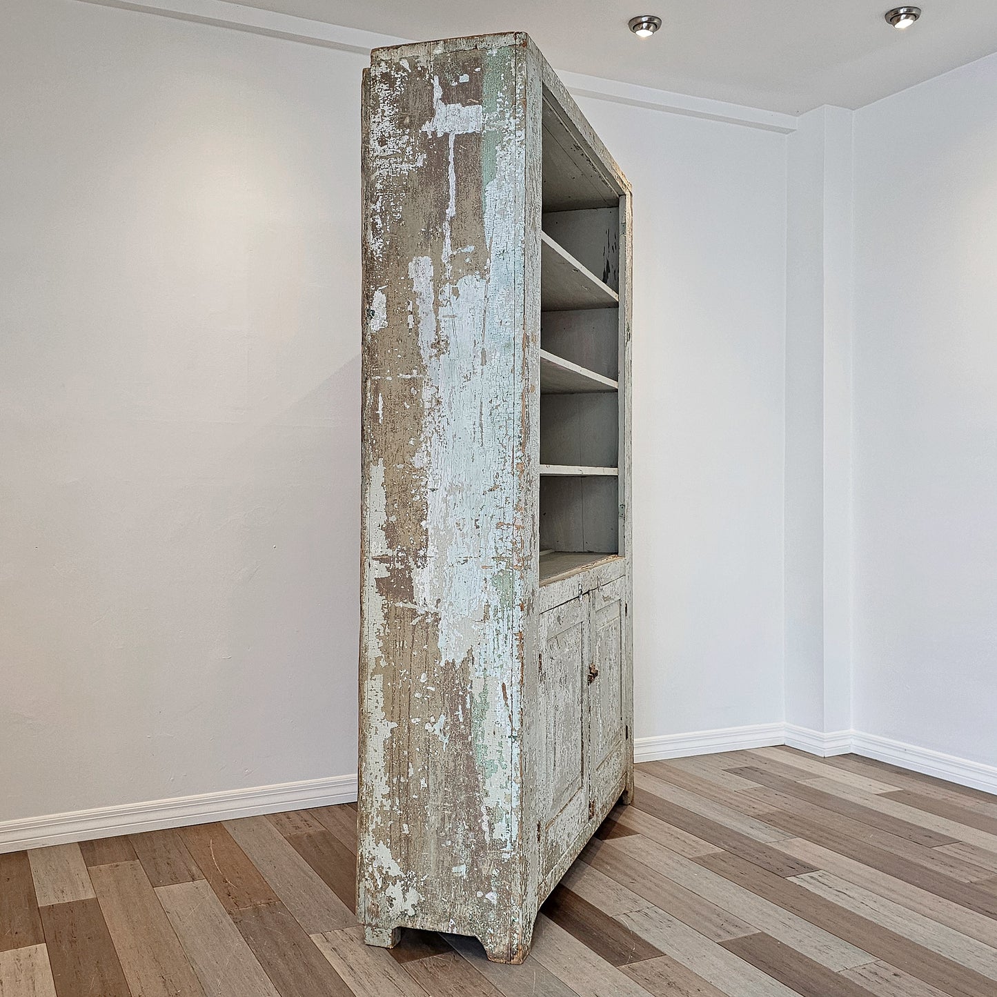 Primitive Painted Wood Farm Cupboard - Circa 1880–1900