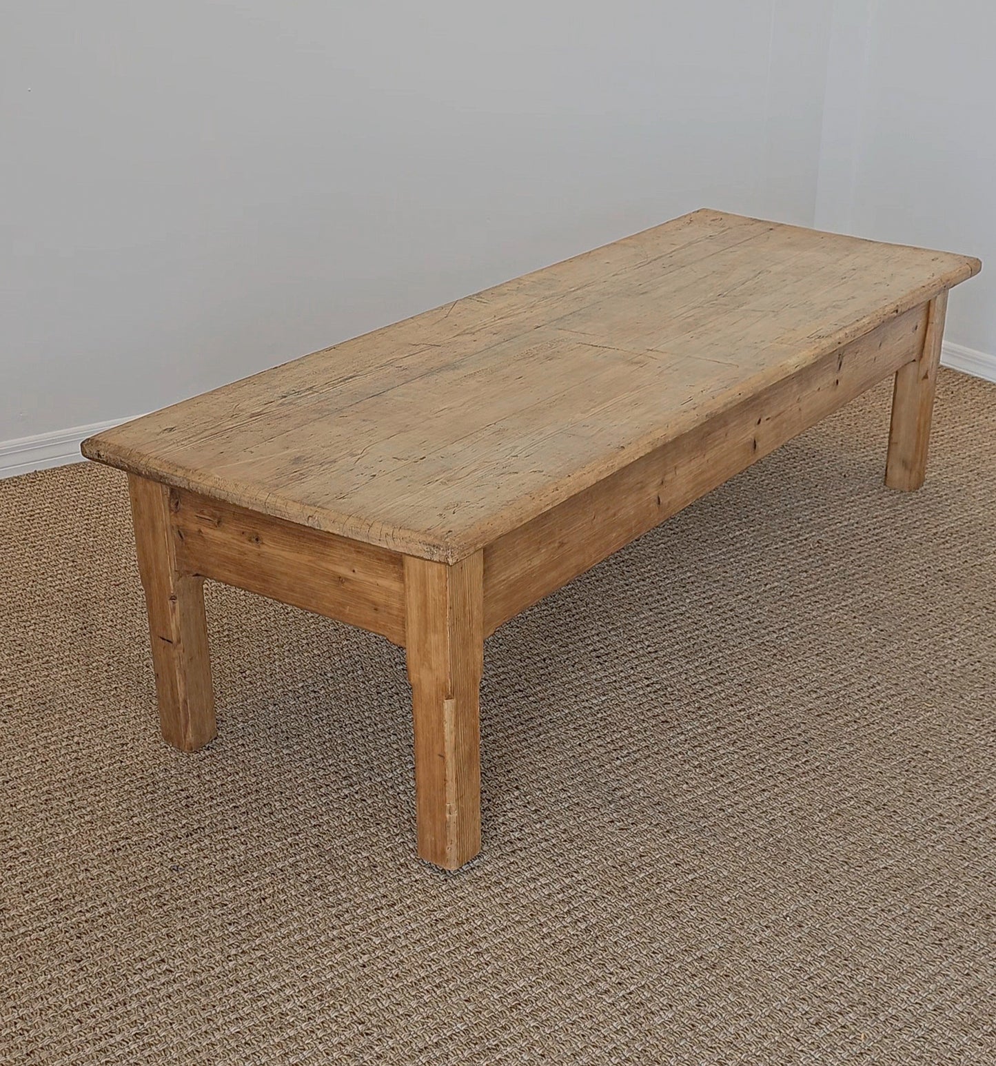 Antique English Pine Coffee Table - Circa 1910