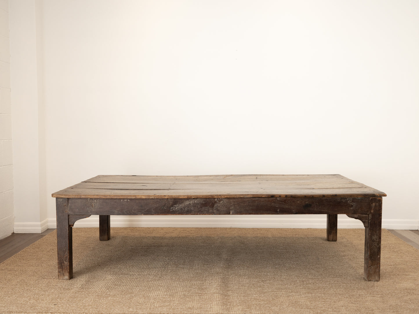 Reclaimed Elm Wood French Farmhouse Oversized Coffee Table