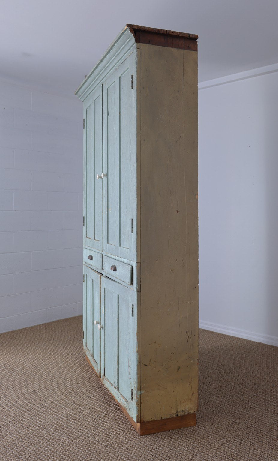 Primitive Painted Farm Cabinet