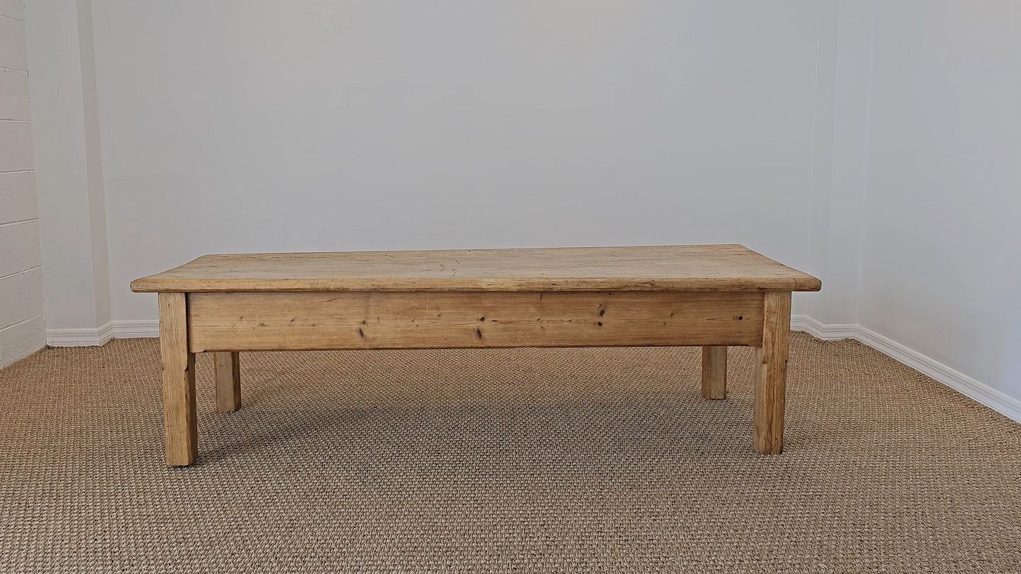 Antique English Pine Coffee Table - Circa 1910
