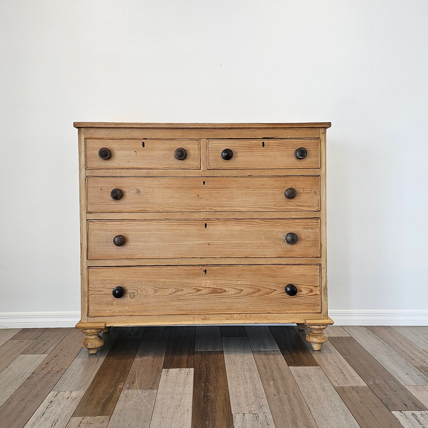 Antique Pine Chest of Drawers / Dresser - Circa 1870
