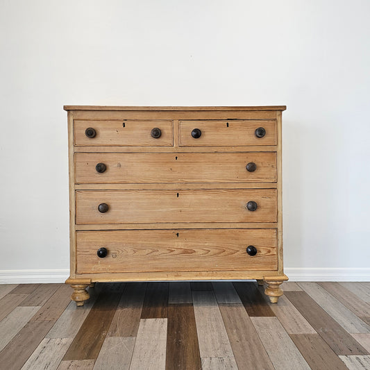 Antique Pine Chest of Drawers / Dresser - Circa 1870