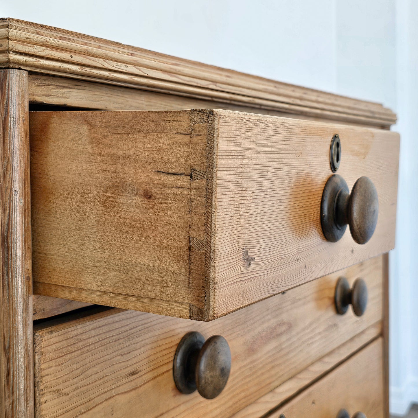 Antique English Pine Chest of Drawers (Dresser) - Circa 1880