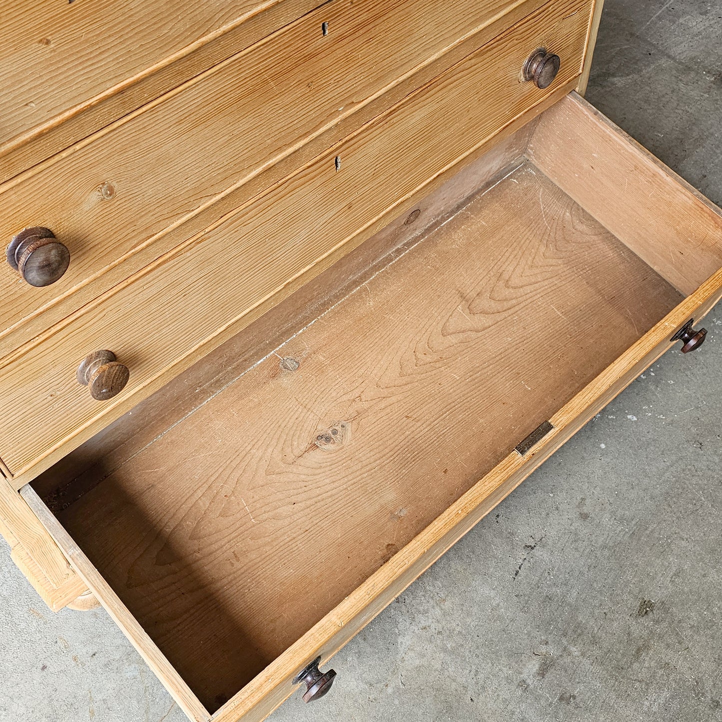 Antique Pine Chest of Drawers / Dresser - Circa 1870