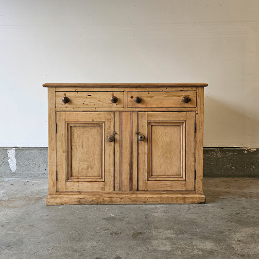 English Pine Sideboard Cabinet - circa 1890