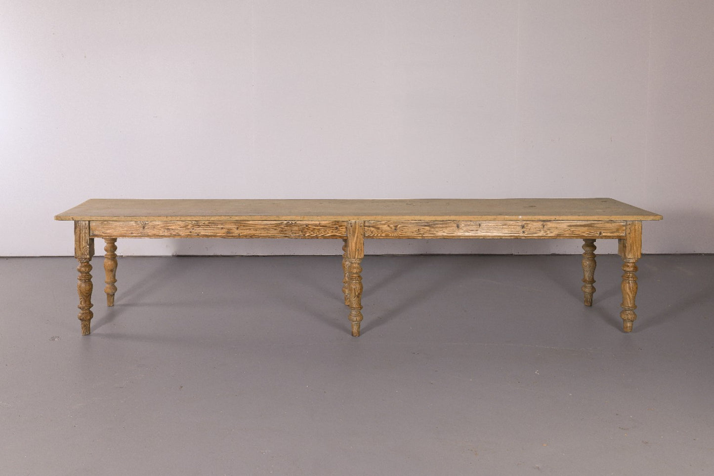 Monumental Antique English Pine Harvest Table | 12.5 Feet | Circa 1880