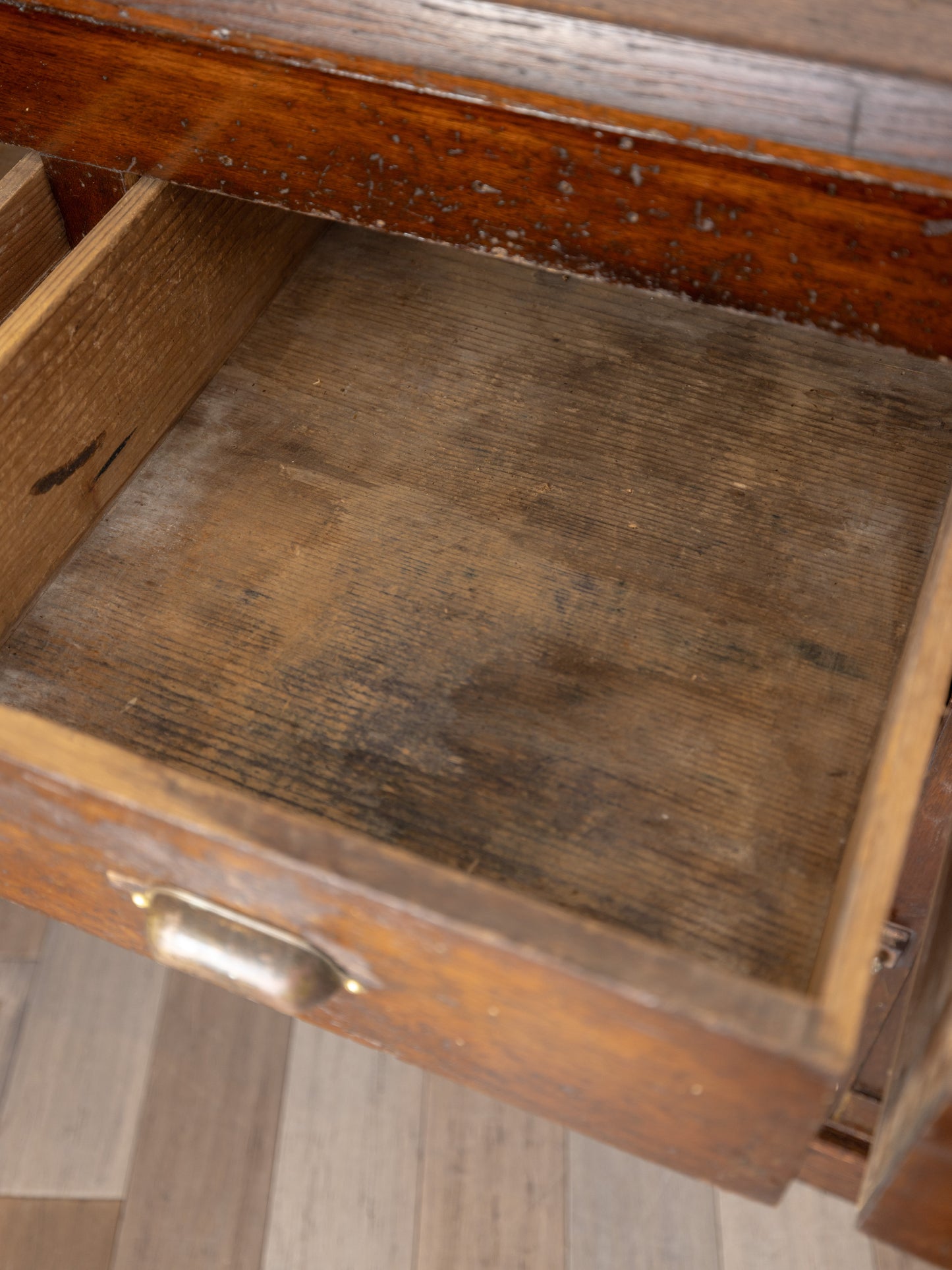 Large Antique Oak Shop Counter Cabinet - Circa Early 20th Century