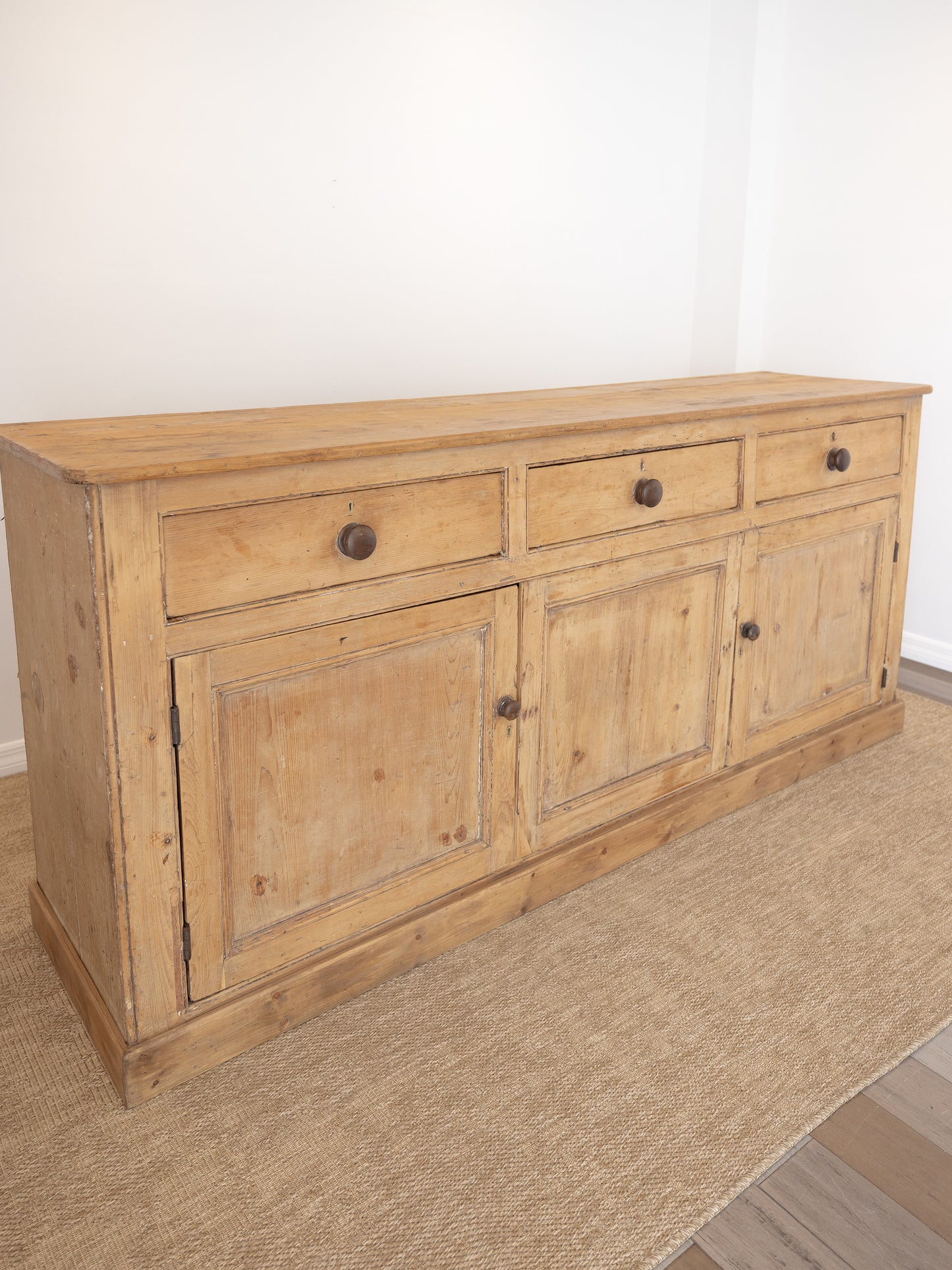 Antique English Pine Sideboard - Circa 1880