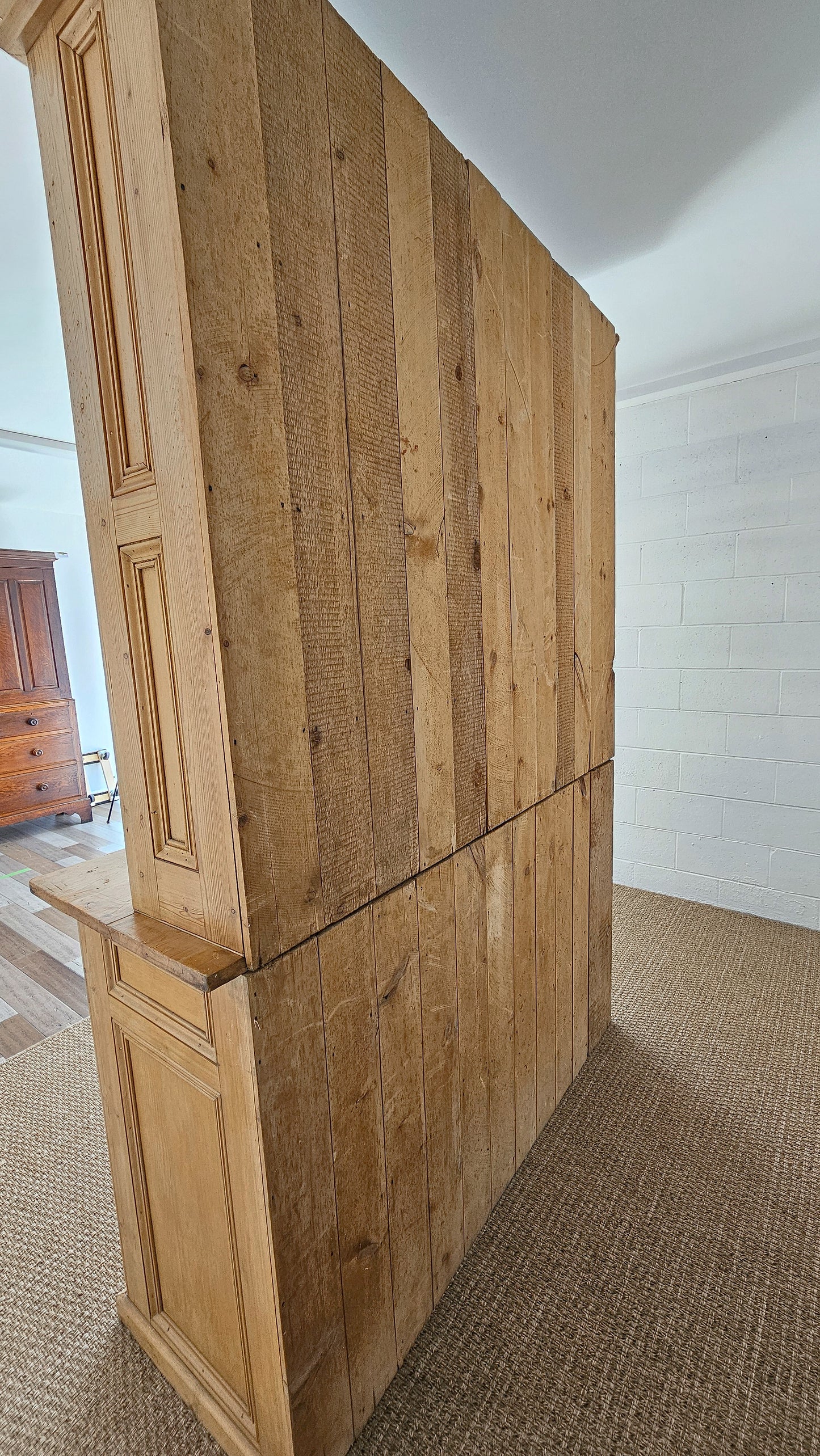 Antique English Pine Housekeeper's Cupboard - Circa 1880