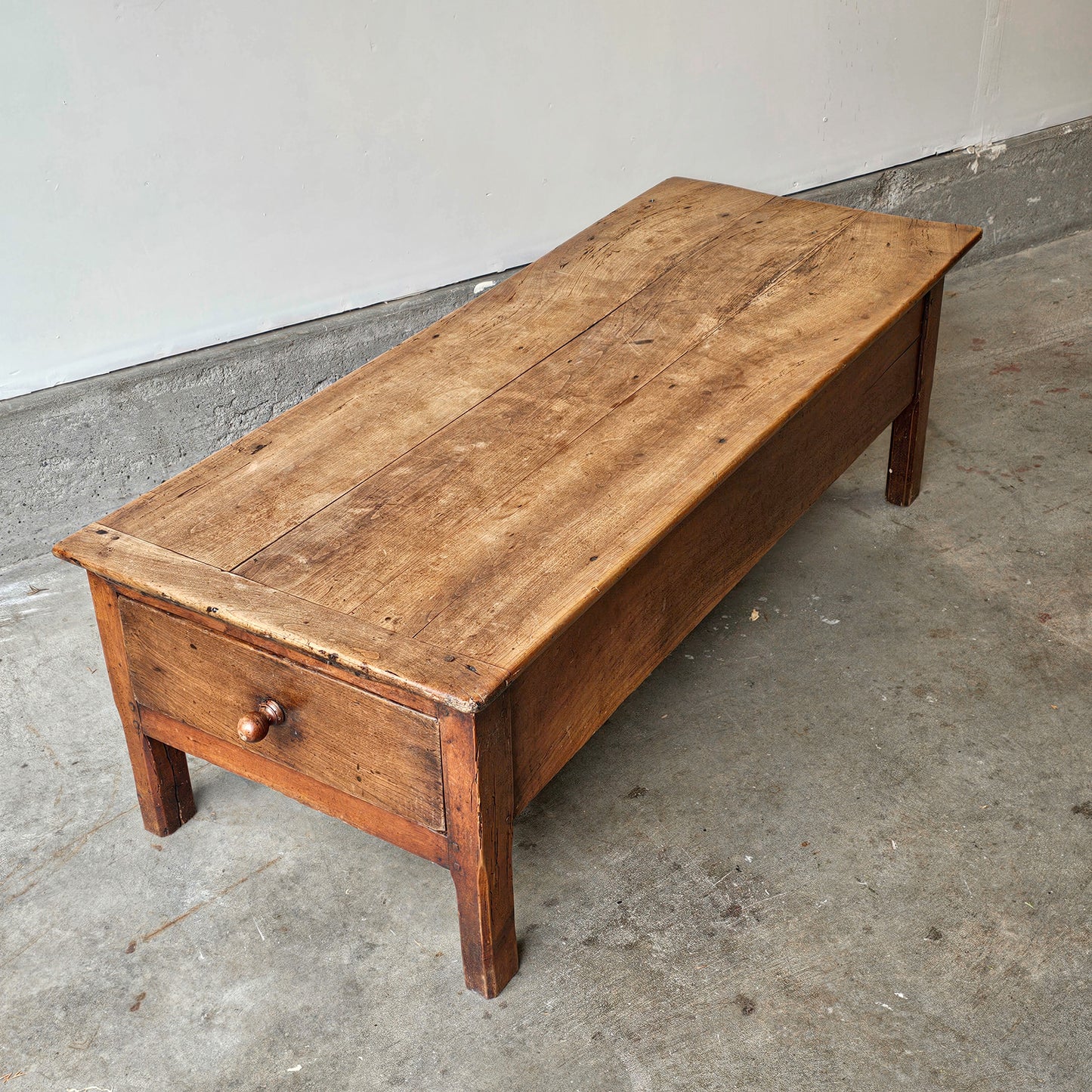 Antique French Chestnut Coffee Table - Circa 1890