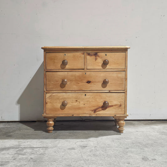 Antique English Pine Petite Dresser or Nightstand- Circa 1890