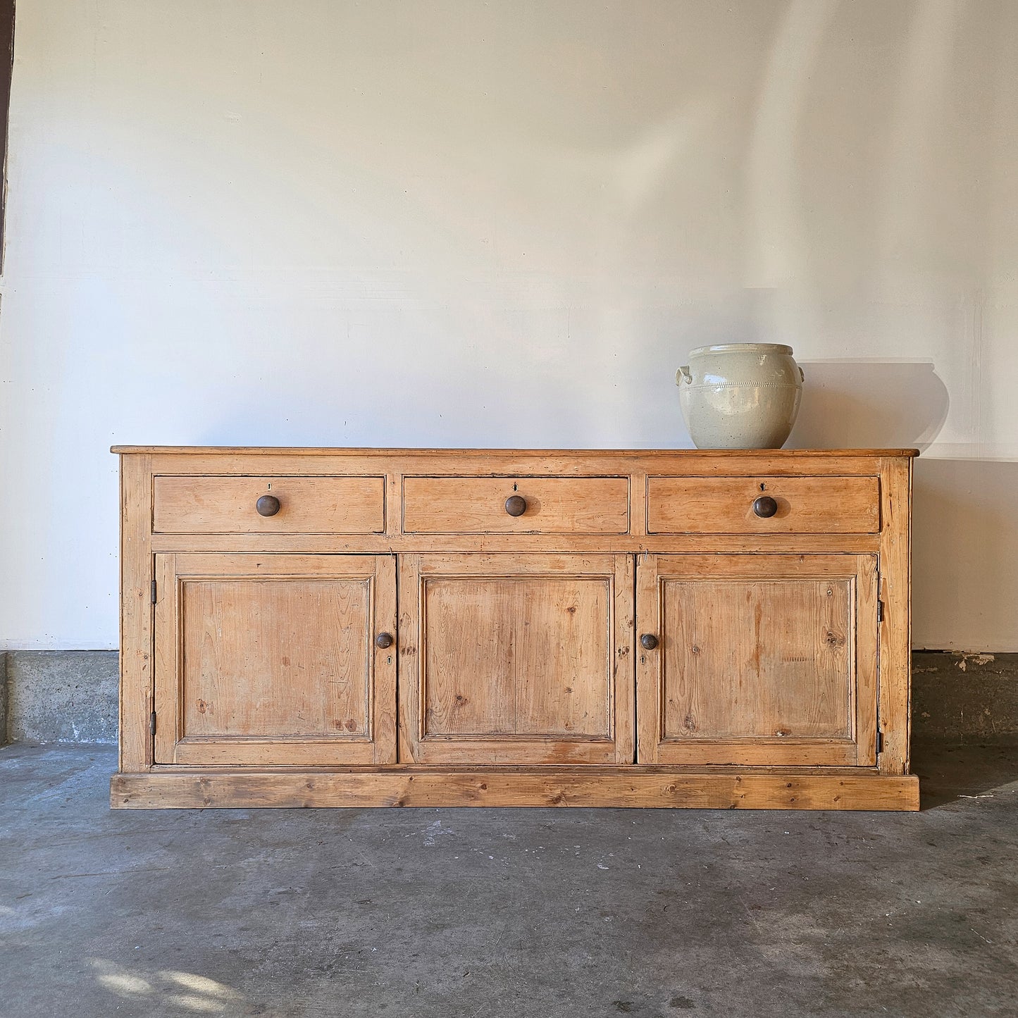 Antique English Pine Sideboard - Circa 1880
