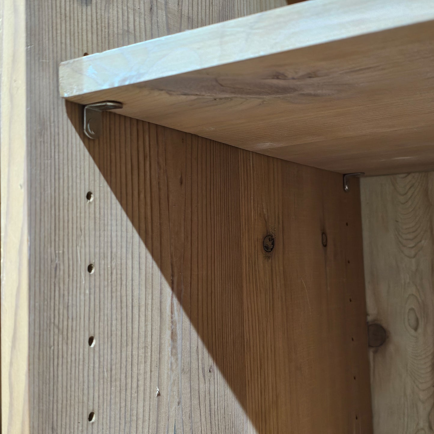 Antique English Pine Linen Press / Wardrobe - circa 1870