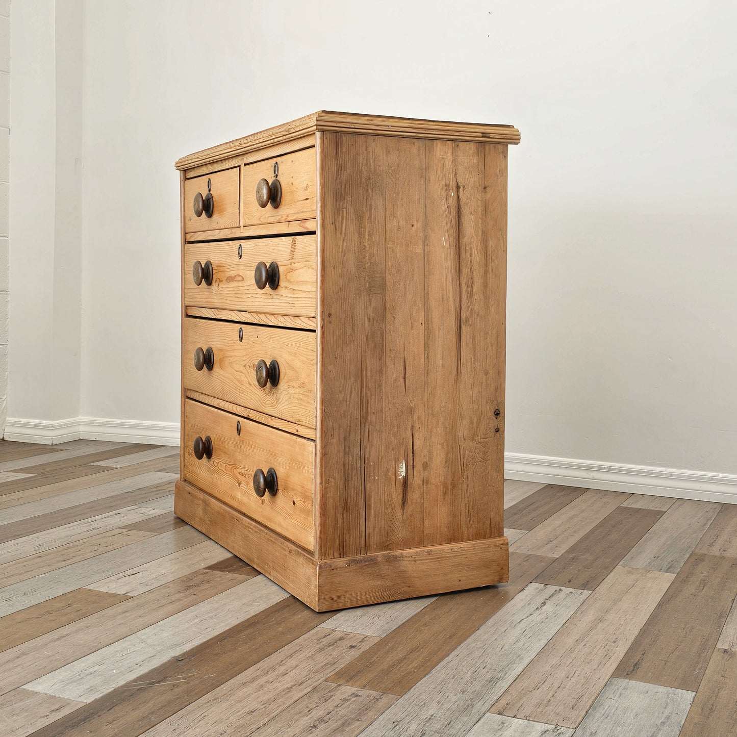 Antique English Pine Chest of Drawers (Dresser) - Circa 1880